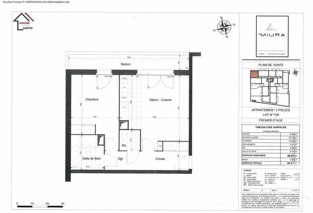 Appartement F2 à louer - 2 pièces - 46.92 m2 - VIRY CHATILLON - 91 - ILE-DE-FRANCE - Century 21 Viry Plein Coeur